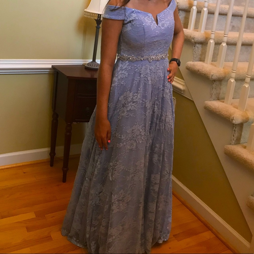 Brand New Ball Gown Blue Dress Size 11 With Tags